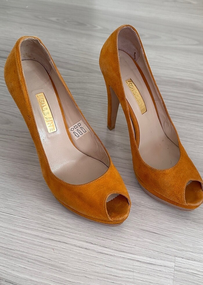 Süet topuklu ayakkabı - Görsel 3