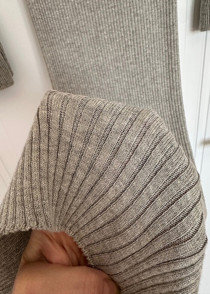 Uzun triko elbise - Görsel 4