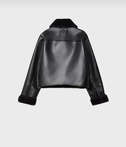 Stradivarius Stradivarius içi kürklü suni deri biker ceket