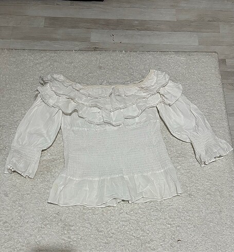 vintage kayık yaka bluz