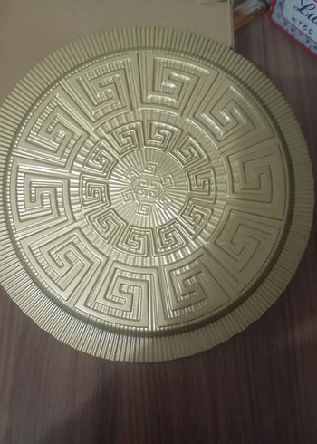 Desenli Altın Renkli Tabak - Görsel 3