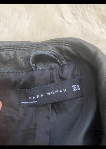 Zara Siyah Deri Biker Ceket - Görsel 3