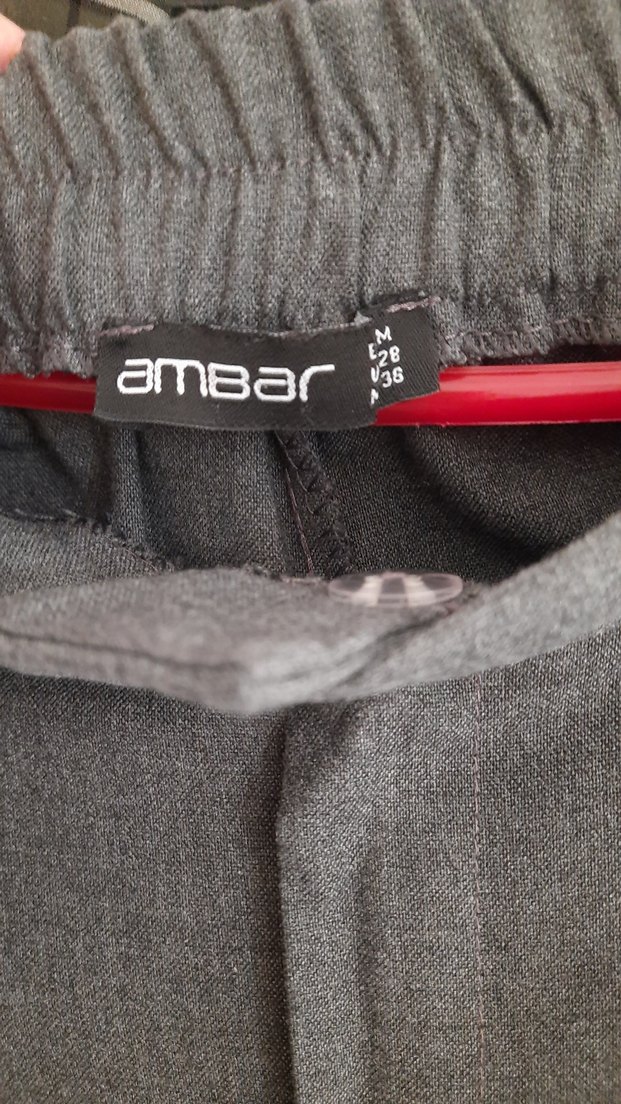 Pileli Gri Kadın Palazzo Pantolon - Görsel 3