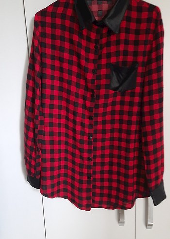 Düğmeli Uzun Kollu Kadın Gömlek - Görsel 6