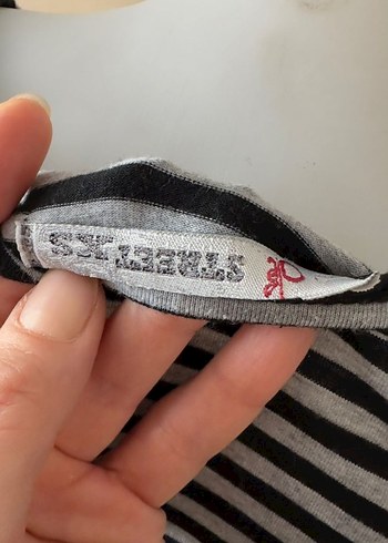 Gri Uzun Çizgili Kadın Elbise - Görsel 6