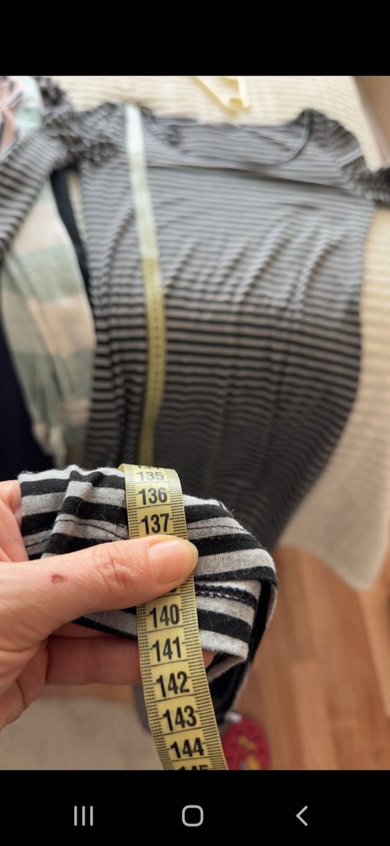 Gri Uzun Çizgili Kadın Elbise - Görsel 5