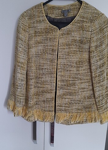 Sarı tüvit ceket - Görsel 2