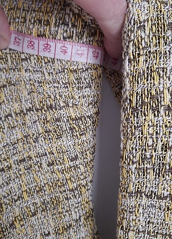 Sarı tüvit ceket - Görsel 5