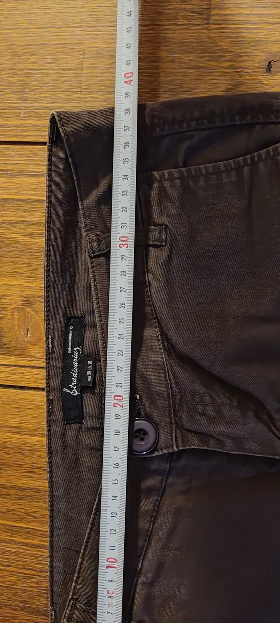 Stradivarius Koyu Kahverengi Kanvas Pantolon — görsel 2/5