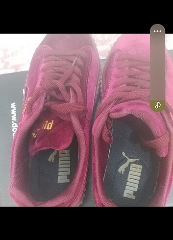 37 Beden bordo Renk Puma spor ayakkabı