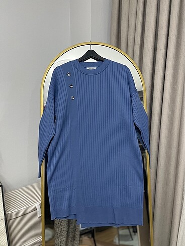 Zara Mavi fitilli tunik