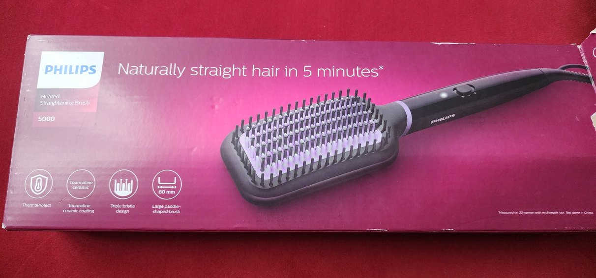 Mor ve Gri Saç Düzleştirici Fırça - Görsel 2