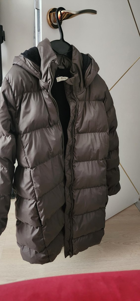 Kahverengi  kı çocuk Kışlık Mont - Görsel 5