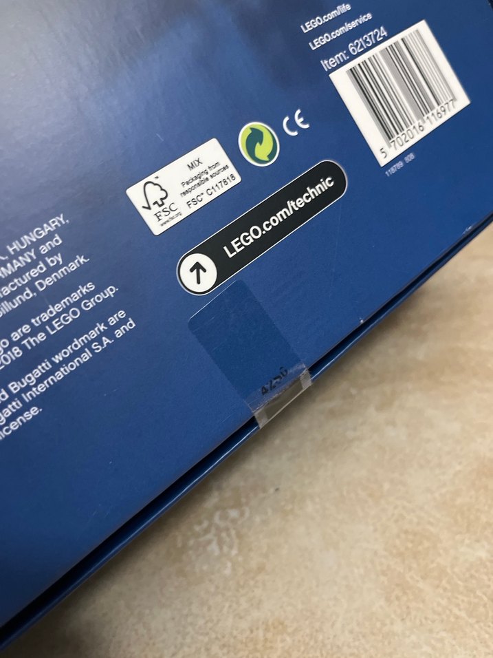 LEGO Technic Bugatti Chiron Modeli Mavi Renk - Görsel 3