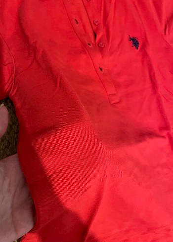 U.S Polo Assn. Kızlar İçin Kırmızı Polo Yaka Tişört