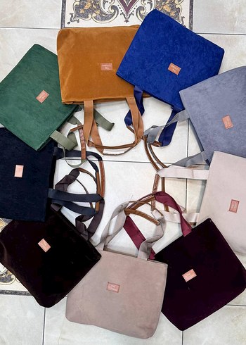 Bershka Kahverengi Süet Fermuarlı Kadın Çanta