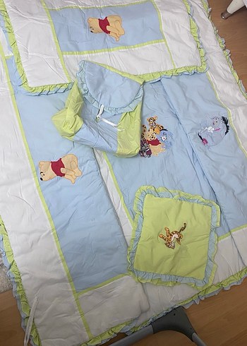 Nakışlı Pastel Mavi Çocuk Uyku Seti - Görsel 2