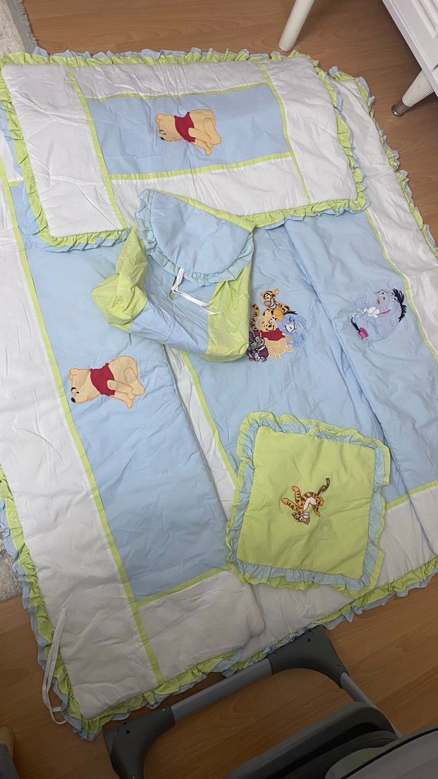 Nakışlı Pastel Mavi Çocuk Uyku Seti - Görsel 2