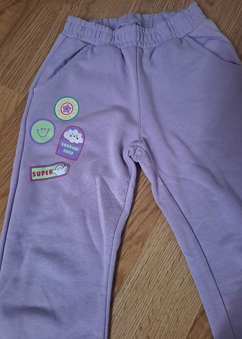 Mor Baskılı Kız Eşofman Altı - Görsel 2