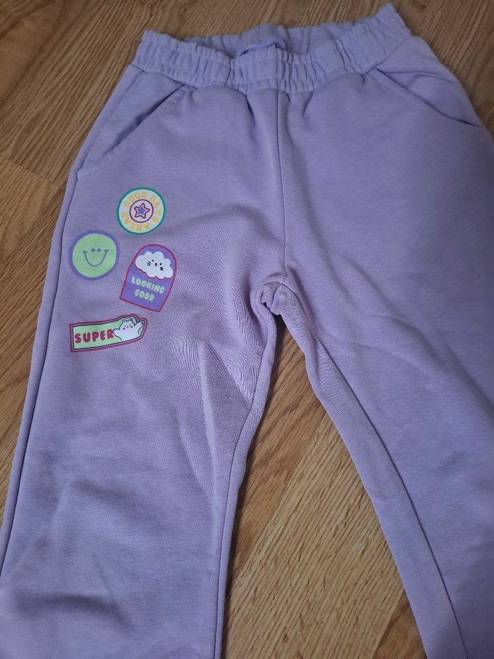 Mor Baskılı Kız Eşofman Altı - Görsel 2