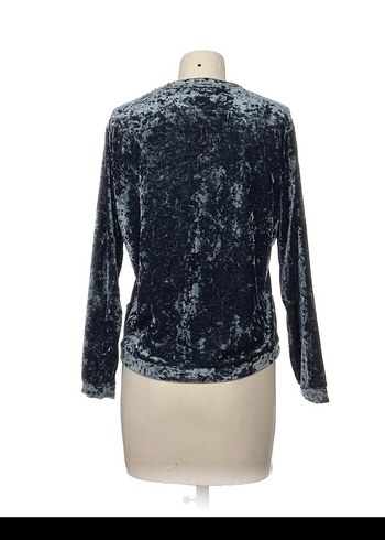 Gri Kadın Midi Boy Kadife Ceket - Görsel 3