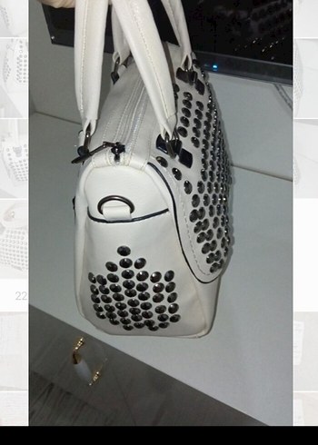 Krem rengi canta - Görsel 2