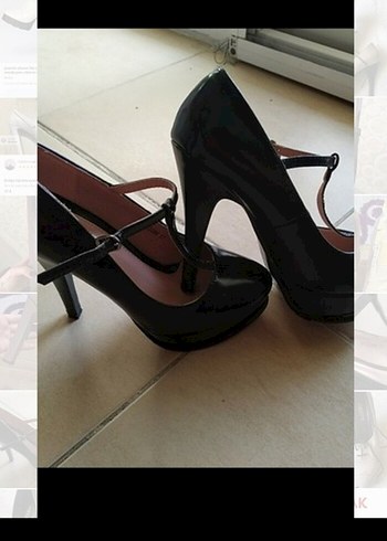 Siyah Gotik Platform Topuklu Kadın Ayakkabı - Görsel 5