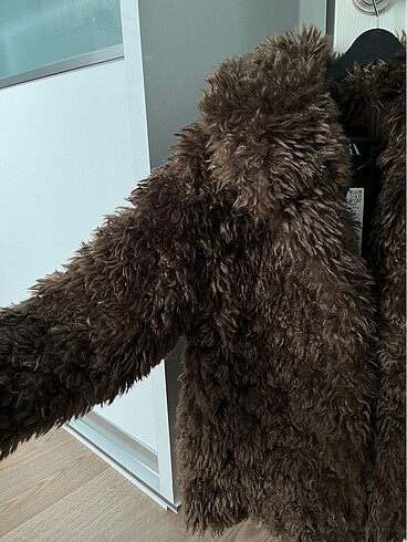 s Beden Etiketli zara peluş kahveerengi zürk