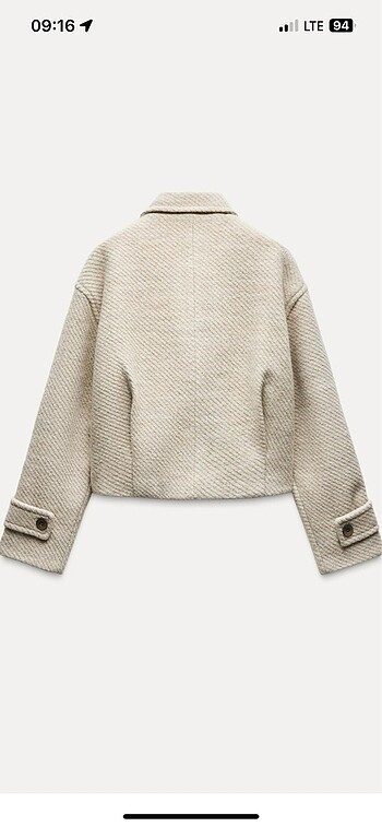 s Beden Zara yün karışımlı crop ceket