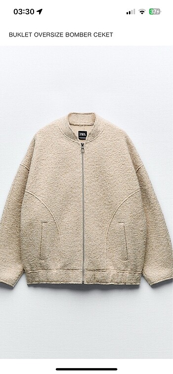 Zara Zara buklet bomber ceket