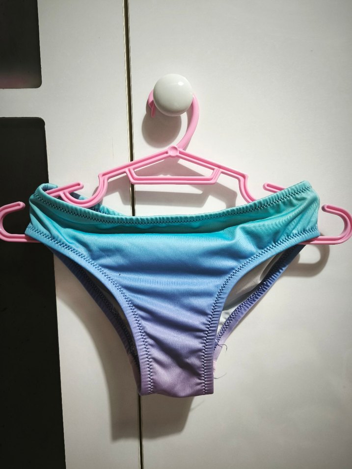 Kız Çocuk Mavi Deniz Kızı Desenli Bikini - Görsel 4