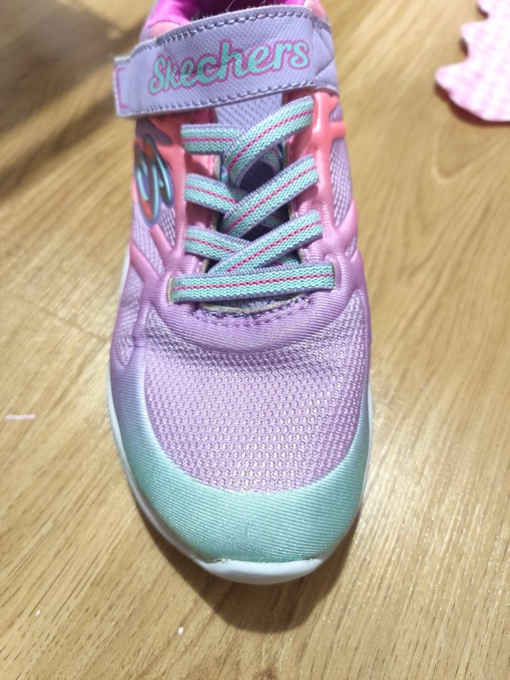 Kız Çocuk Renkli Bağcıklı ve Cırtlı Spor Ayakkabı - Görsel 2