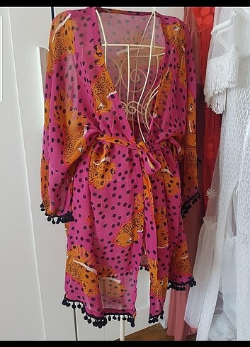 xs Beden Leopar kimono