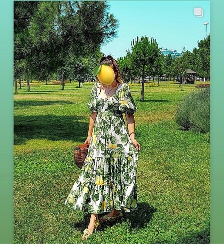 H&M Limonlu elbise