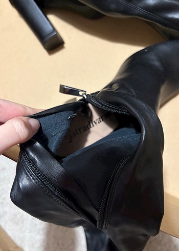 Stradivarius sıfır Topuklu Diz Üstü Kadın Çizme - Görsel 5