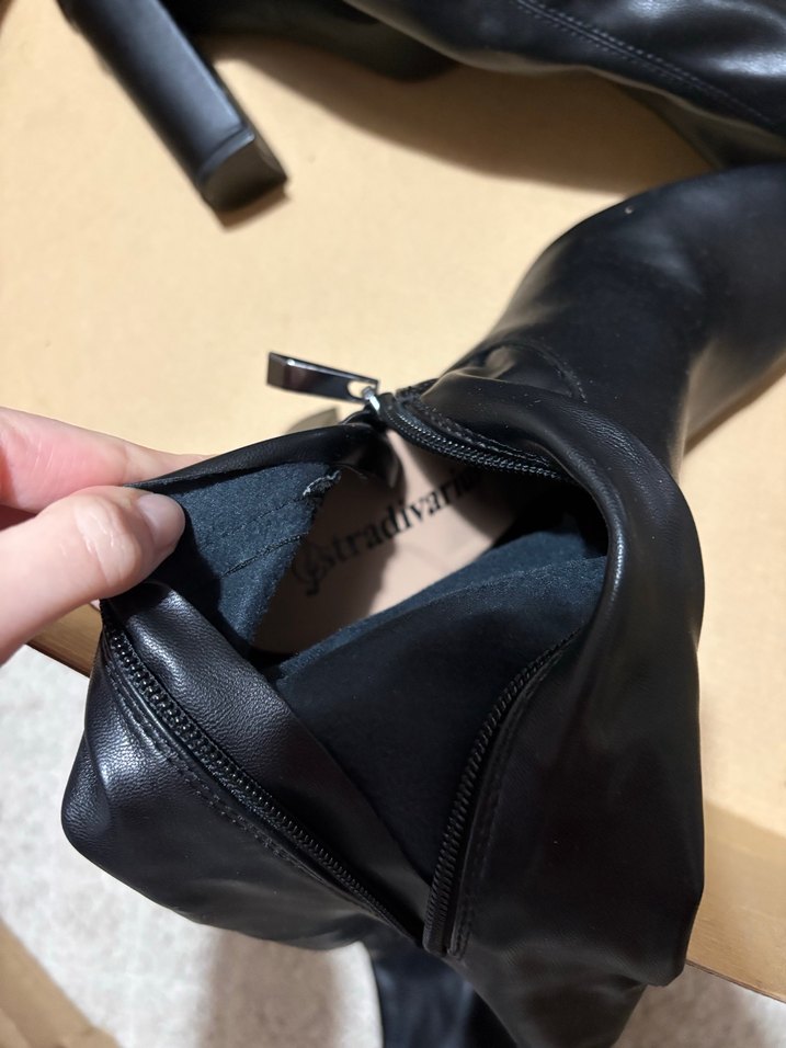 Stradivarius sıfır Topuklu Diz Üstü Kadın Çizme - Görsel 5