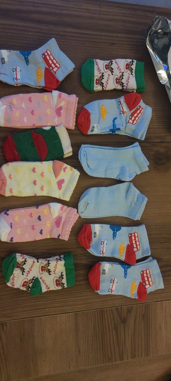 Çocuklar için renkli örgü çoraplar - Görsel 2