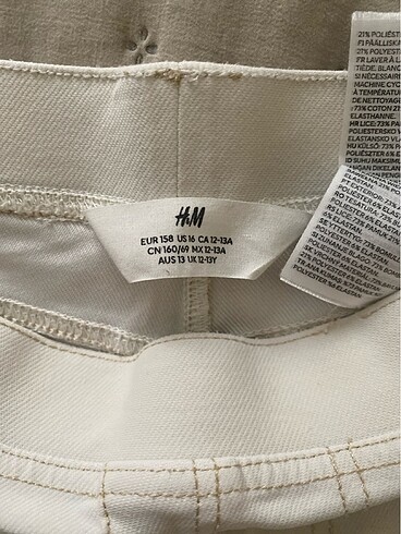 12-13 Yaş Beden H M pantolon