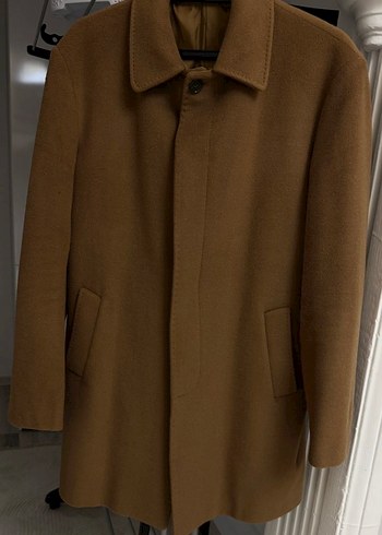 Bej Süet Düğmeli Erkek Midi Kaban - Görsel 4