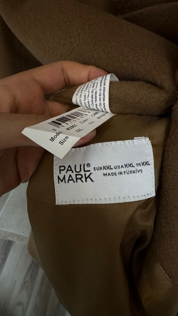 Bej Süet Düğmeli Erkek Midi Kaban - Görsel 3