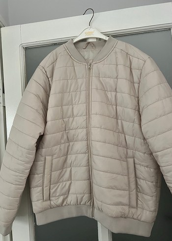 Bej Kadın Fermuarlı Rahat Ceket - Görsel 2