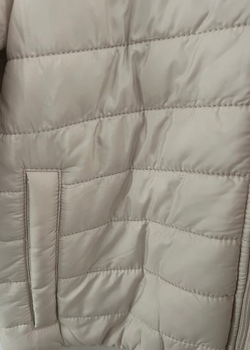 Bej Kadın Fermuarlı Rahat Ceket - Görsel 3