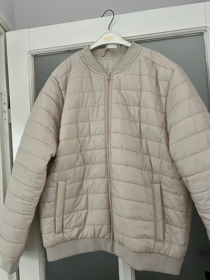 Bej Kadın Fermuarlı Rahat Ceket - Görsel 2