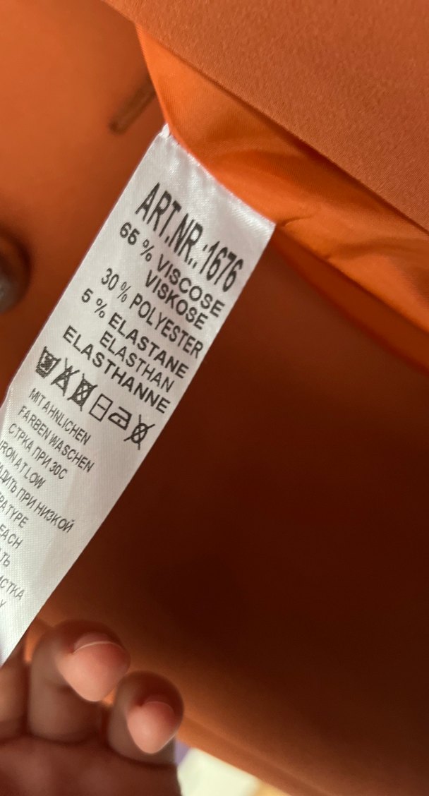 Turuncu Düğmeli Kadın Blazer Ceket - Görsel 3