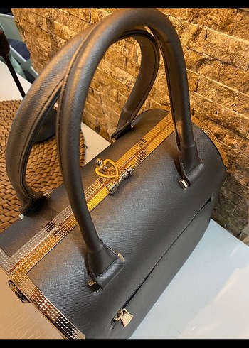 Gri Deri Kadın Çanta - Modern Klasik - Görsel 2