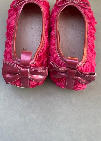 Kız Çocuk Pembe Fırfırlı Babet Ayakkabı - Görsel 3