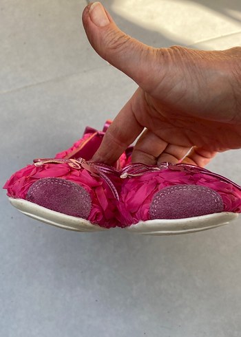 Kız Çocuk Pembe Fırfırlı Babet Ayakkabı - Görsel 6