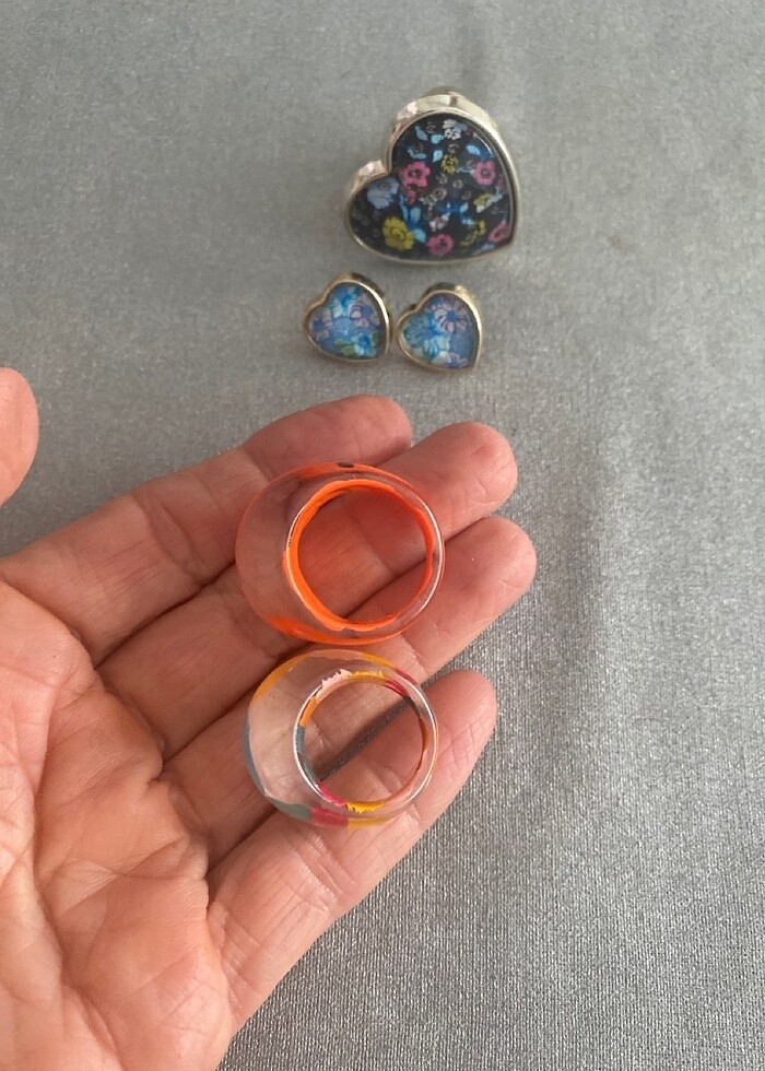 Genç kız takı yüzük küpe bilezikleri - Görsel 3