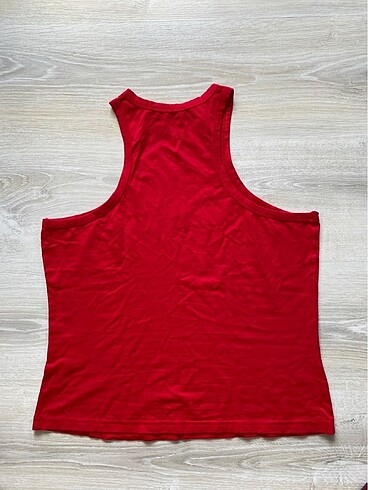 Kırmızı penye kolsuz - Görsel 3