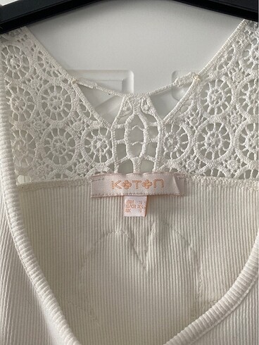 Krem kirli beyaz askılı bluz - Görsel 2